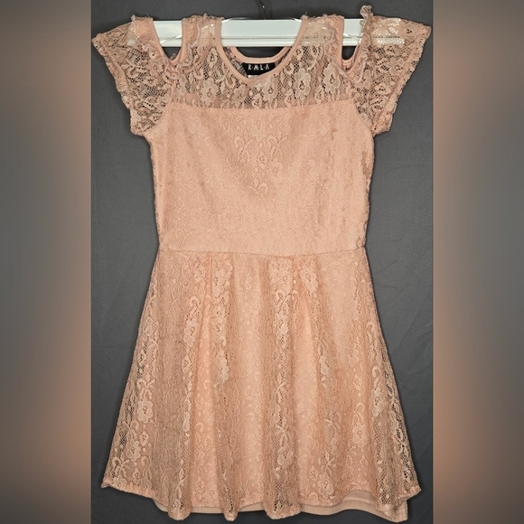 Girls Blush Pink Lace Dress RMLA Size 13 | Tween Party Dress Formal Occasion - Picture 1 of 3
